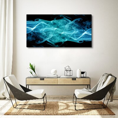 A wave of blue smoke Canvas print