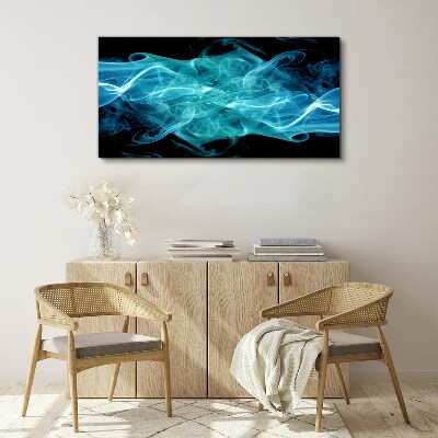 A wave of blue smoke Canvas print