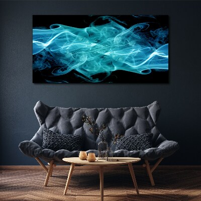 A wave of blue smoke Canvas print