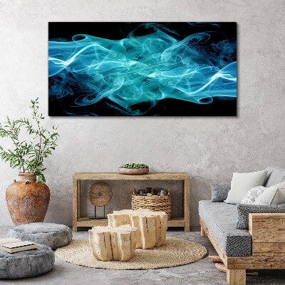 A wave of blue smoke Canvas print