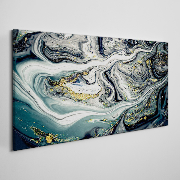 Golden veins in the sea depths Canvas Wall art
