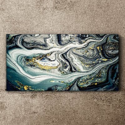 Golden veins in the sea depths Canvas Wall art