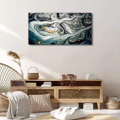 Golden veins in the sea depths Canvas Wall art