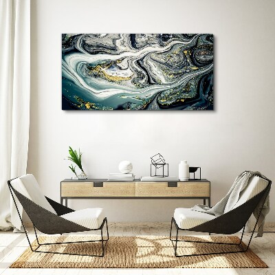 Golden veins in the sea depths Canvas Wall art