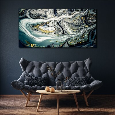 Golden veins in the sea depths Canvas Wall art
