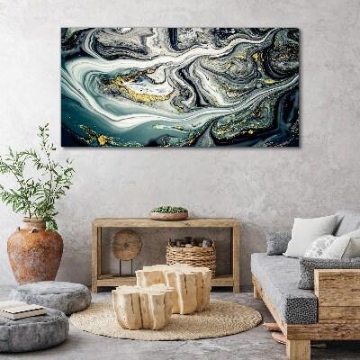 Golden veins in the sea depths Canvas Wall art