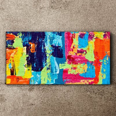 Colorful abstraction on glass Canvas print