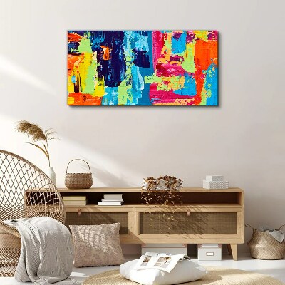 Colorful abstraction on glass Canvas print