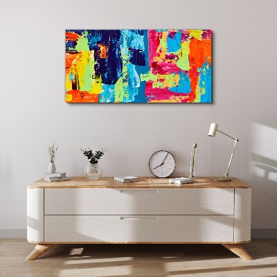 Colorful abstraction on glass Canvas print