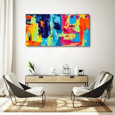 Colorful abstraction on glass Canvas print