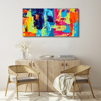 Colorful abstraction on glass Canvas print