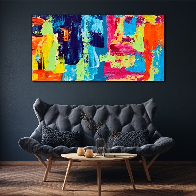 Colorful abstraction on glass Canvas print