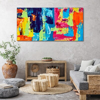 Colorful abstraction on glass Canvas print