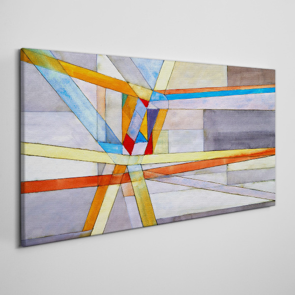 Geometry of colored lines Canvas Wall art