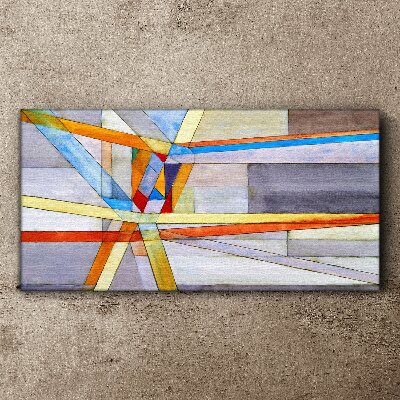 Geometry of colored lines Canvas Wall art