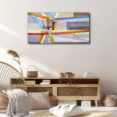 Geometry of colored lines Canvas Wall art