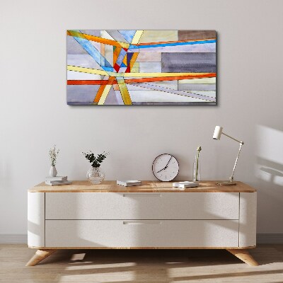 Geometry of colored lines Canvas Wall art