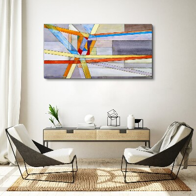 Geometry of colored lines Canvas Wall art