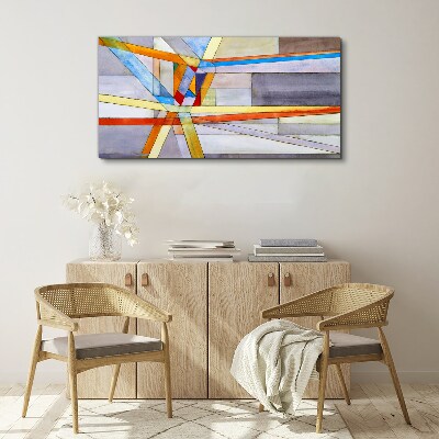 Geometry of colored lines Canvas Wall art