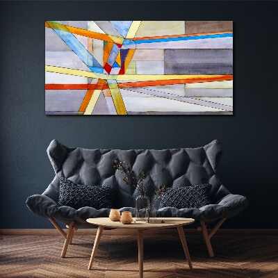Geometry of colored lines Canvas Wall art
