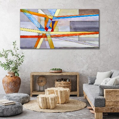 Geometry of colored lines Canvas Wall art