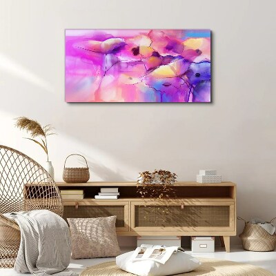 Art abstract flowers Canvas print