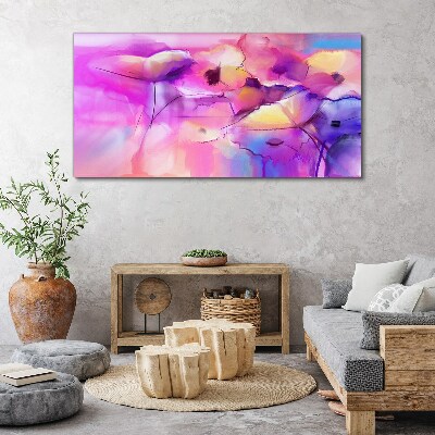 Art abstract flowers Canvas print