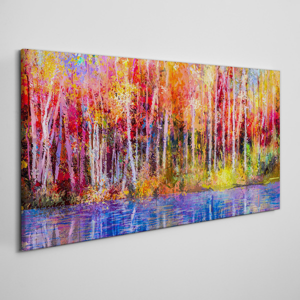 Autumn colors by the lake Canvas print
