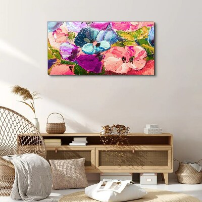 A floral riot of colors Canvas print