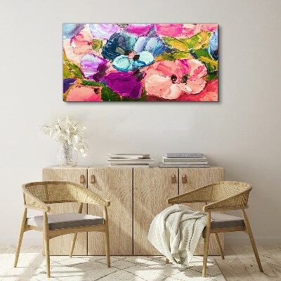 A floral riot of colors Canvas print