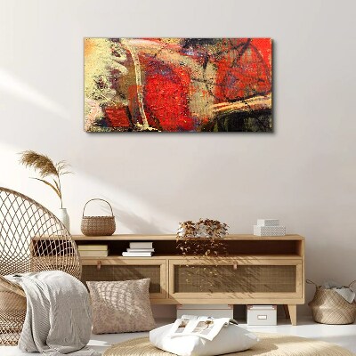 Abstract landscape with intense colors Canvas print