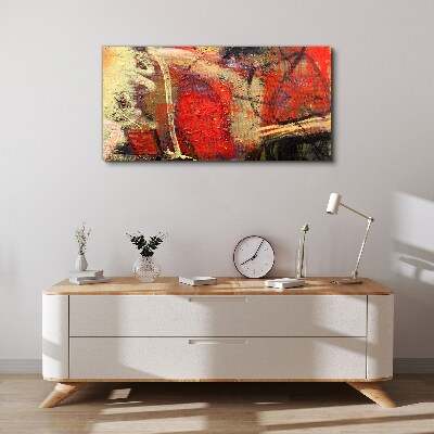 Abstract landscape with intense colors Canvas print