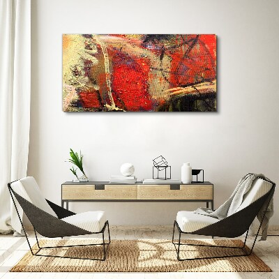Abstract landscape with intense colors Canvas print