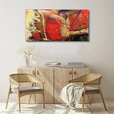 Abstract landscape with intense colors Canvas print