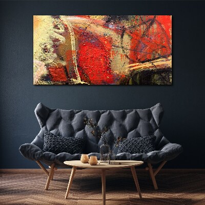 Abstract landscape with intense colors Canvas print