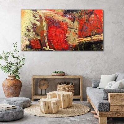 Abstract landscape with intense colors Canvas print
