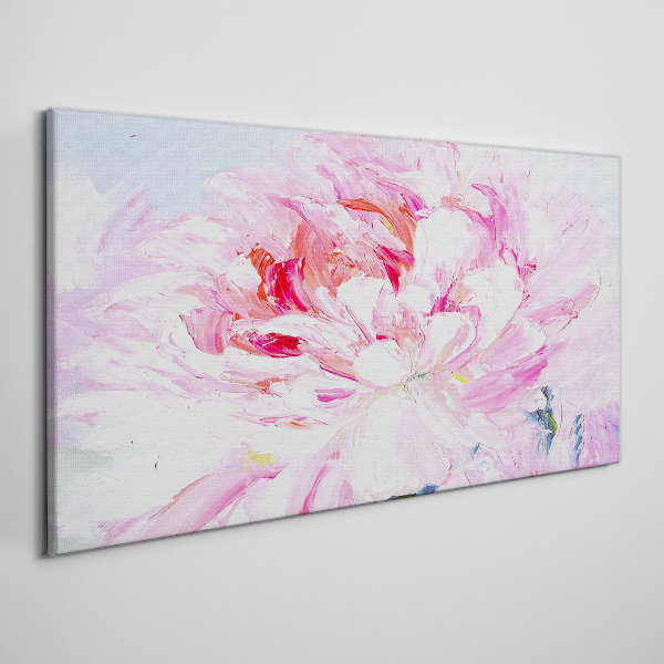 Pink peony with a delicate glow Canvas print