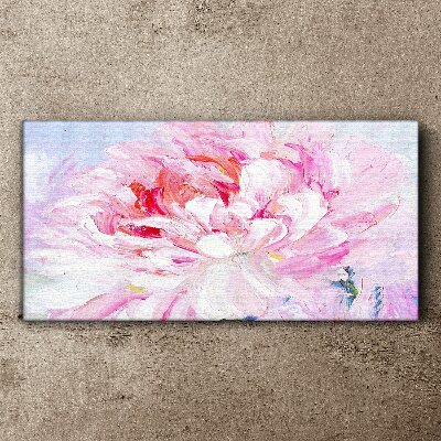 Pink peony with a delicate glow Canvas print