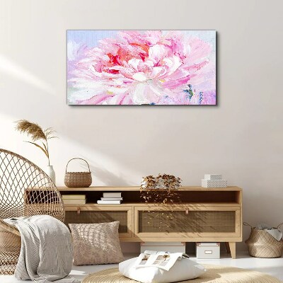Pink peony with a delicate glow Canvas print