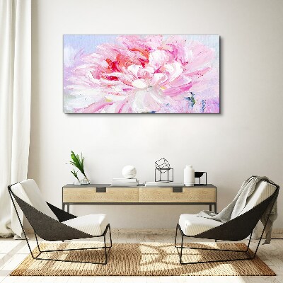 Pink peony with a delicate glow Canvas print