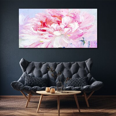 Pink peony with a delicate glow Canvas print