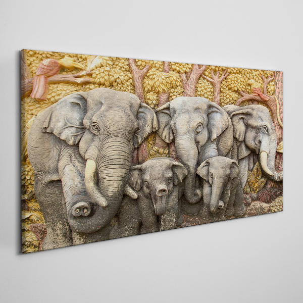 Tree animals elephants Canvas Wall art