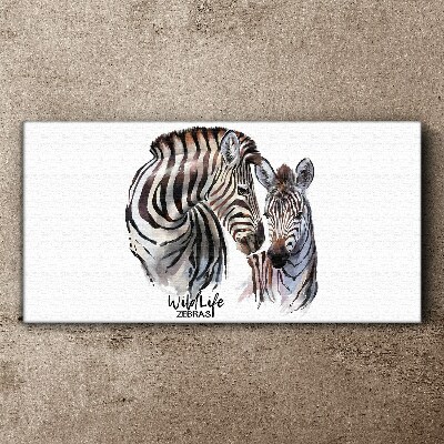 Zebra in the wild Canvas print