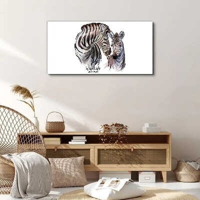 Zebra in the wild Canvas print
