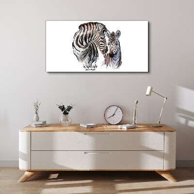 Zebra in the wild Canvas print