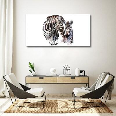 Zebra in the wild Canvas print
