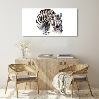 Zebra in the wild Canvas print