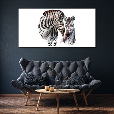 Zebra in the wild Canvas print