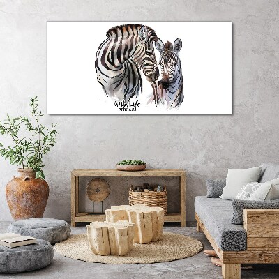 Zebra in the wild Canvas print