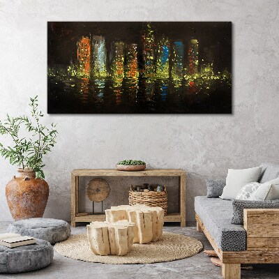 Abstract city lights Canvas Wall art